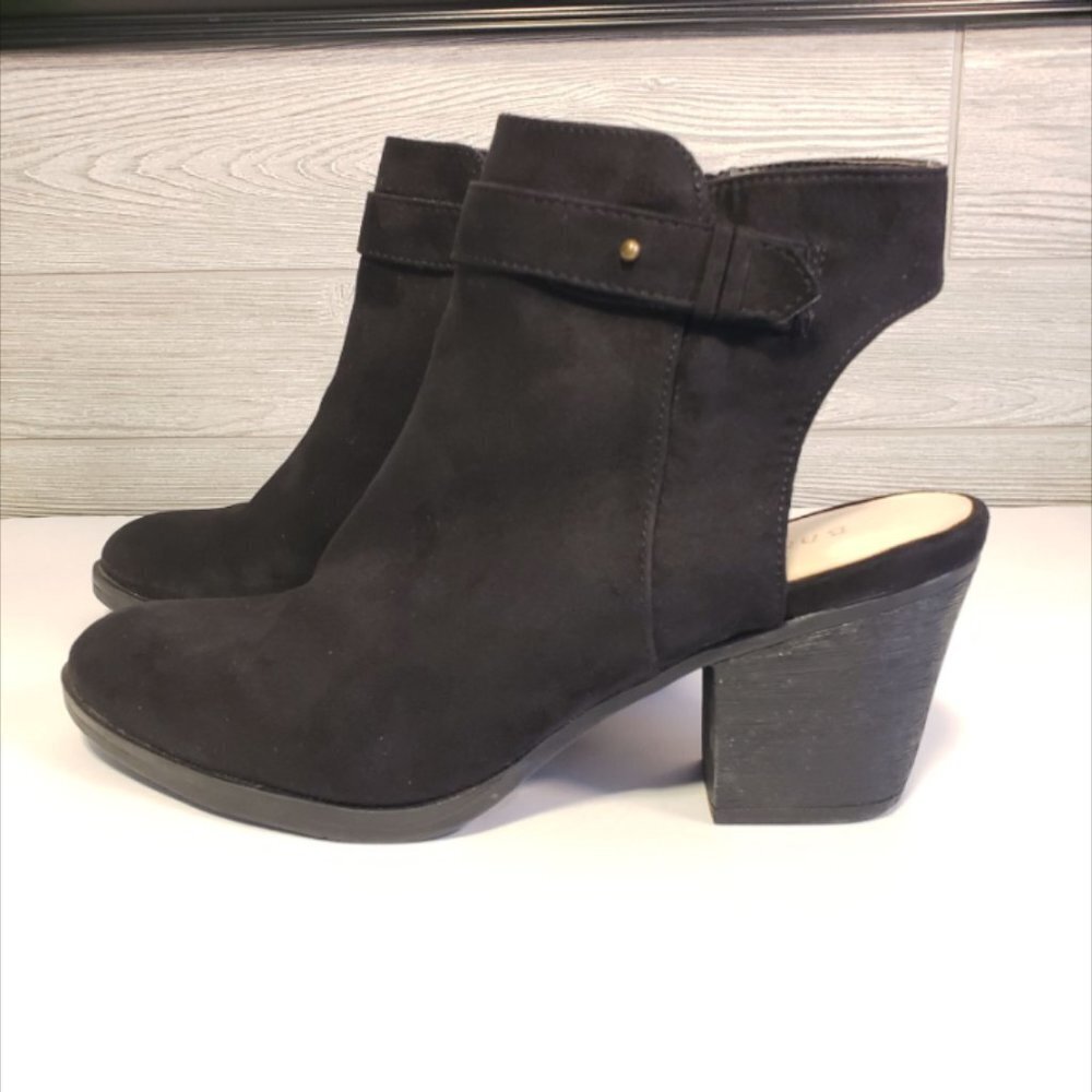 Bamboo Avenge Open Heel Booties | Size 10